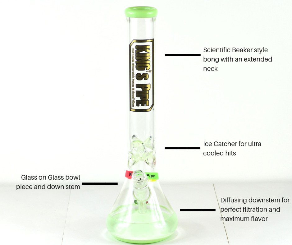 Scientific Beaker style bong an extended neck - California